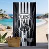 West Bromwich Albion FC Personalized Printed Beach Towel Soccer Logo Support Custom Name Text Absorbent Towel For Sport Travel Special Gift