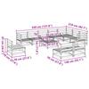 11 piece Garden Sofa Set Solid Pine Wood