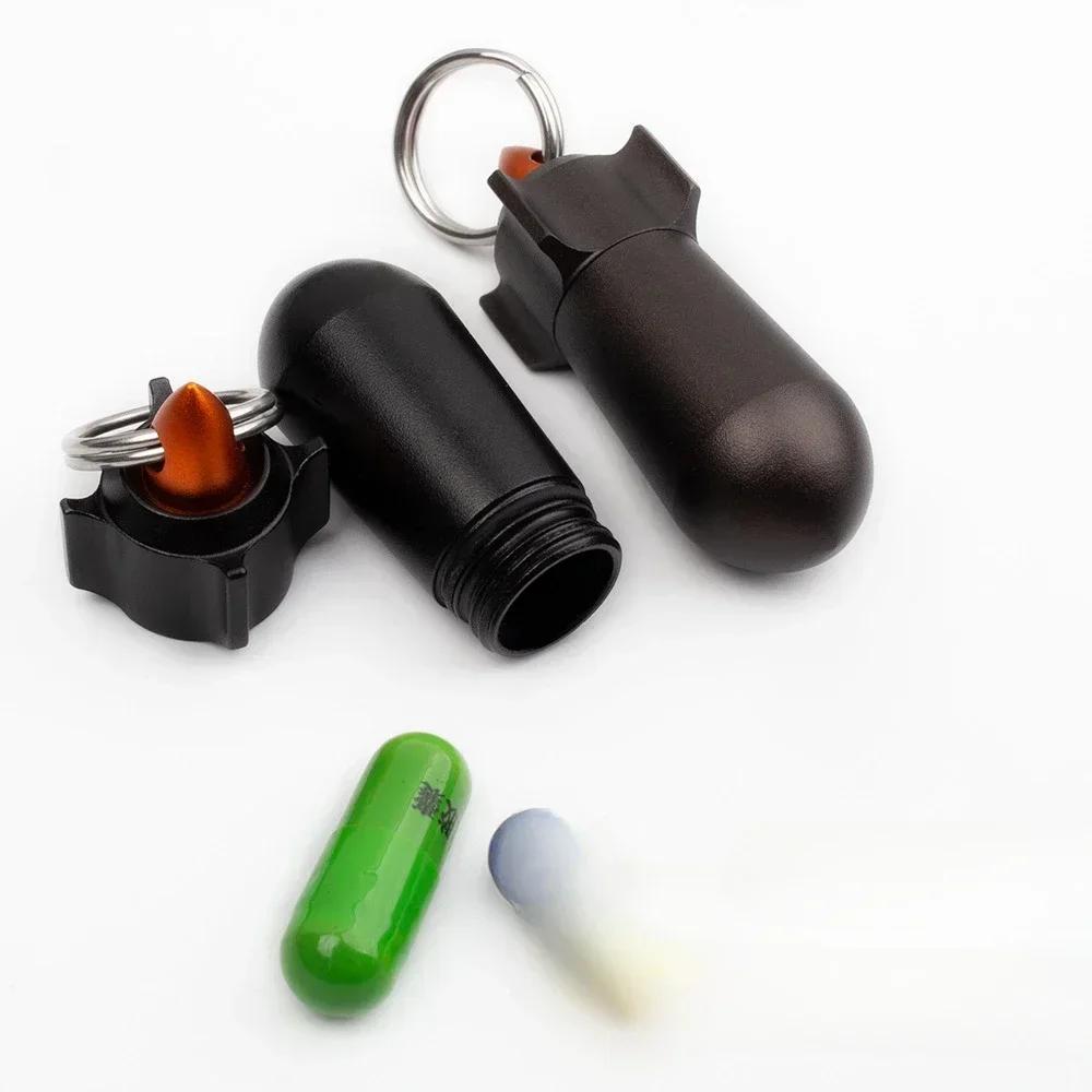Mini Metal Seal Bottle Container Waterproof Bottle Canister Capsule Box Outdoor Camping EDC Tool Titanium Sealed Can