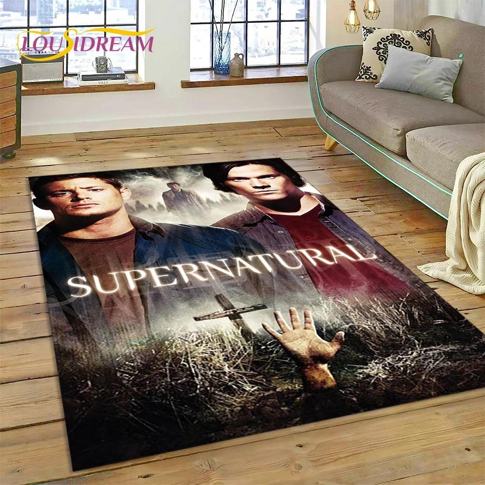 SPN Newest Supernatural Dean Sam 3D Carpet Rug for Bedroom Living Room Home Sofa Decoration,Children Game Large Decor Floor Mat