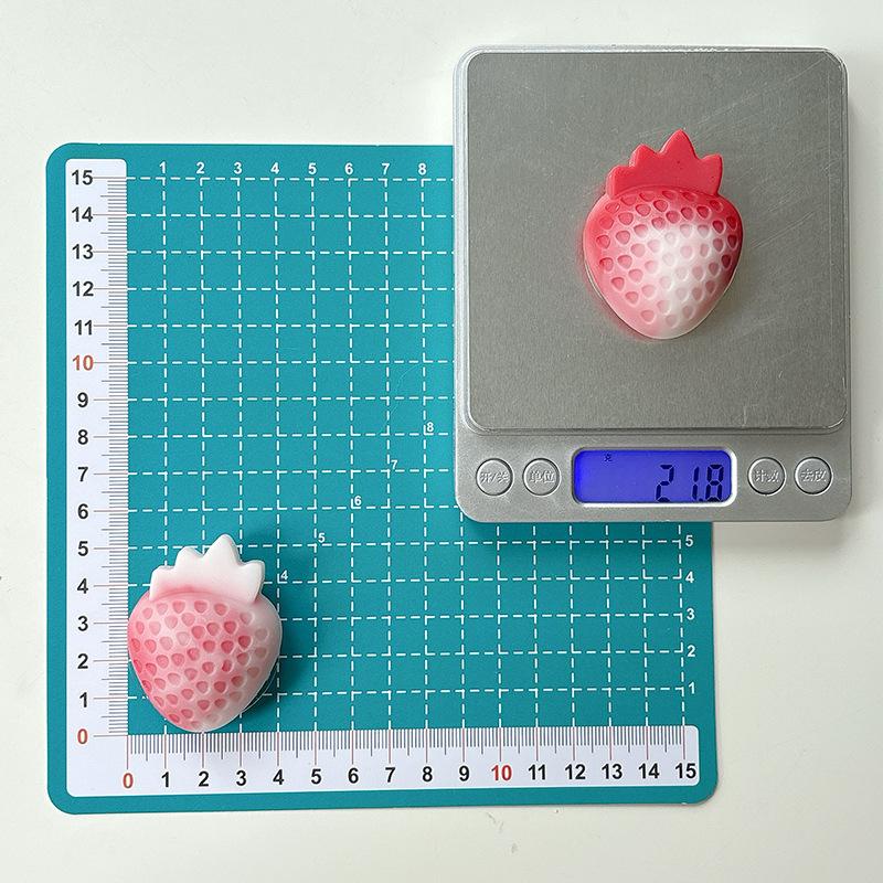 Three-Dimensional Fruit Strawberry Mobile Phone Airbag Bracket Back Sticker Retractable Lazy Desktop Bracket Watching Drama