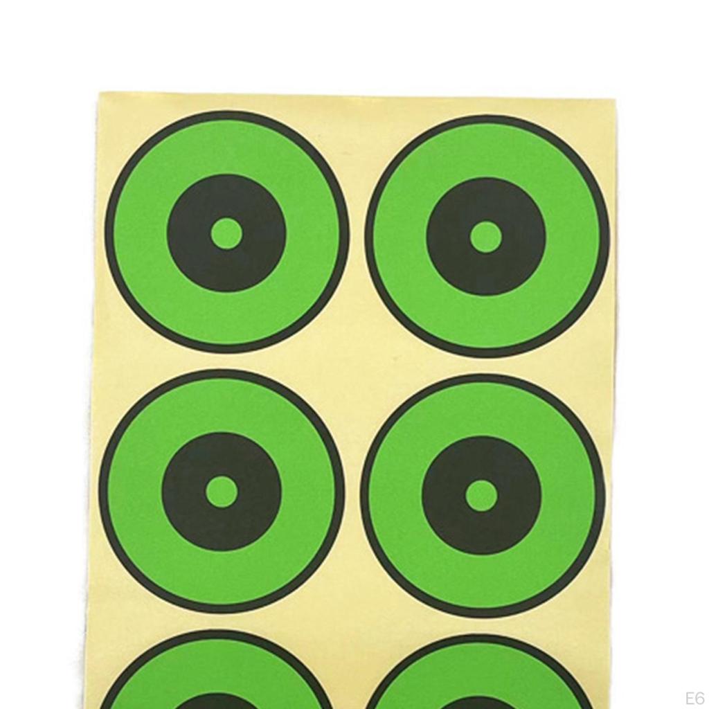 250 Pcs/25 Sheets Reactive Paper Target Stickers High Visibility Colored Marks