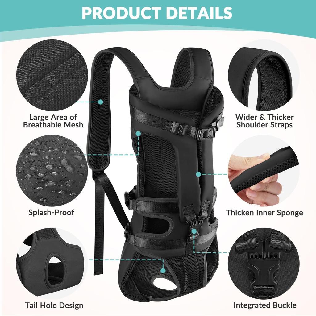 Outdoor Haustier Front Hundetrage Rucksäcke Verstellbar Freihändig Hund Rucksack Träger Für Mittlere Kleine Hunde
