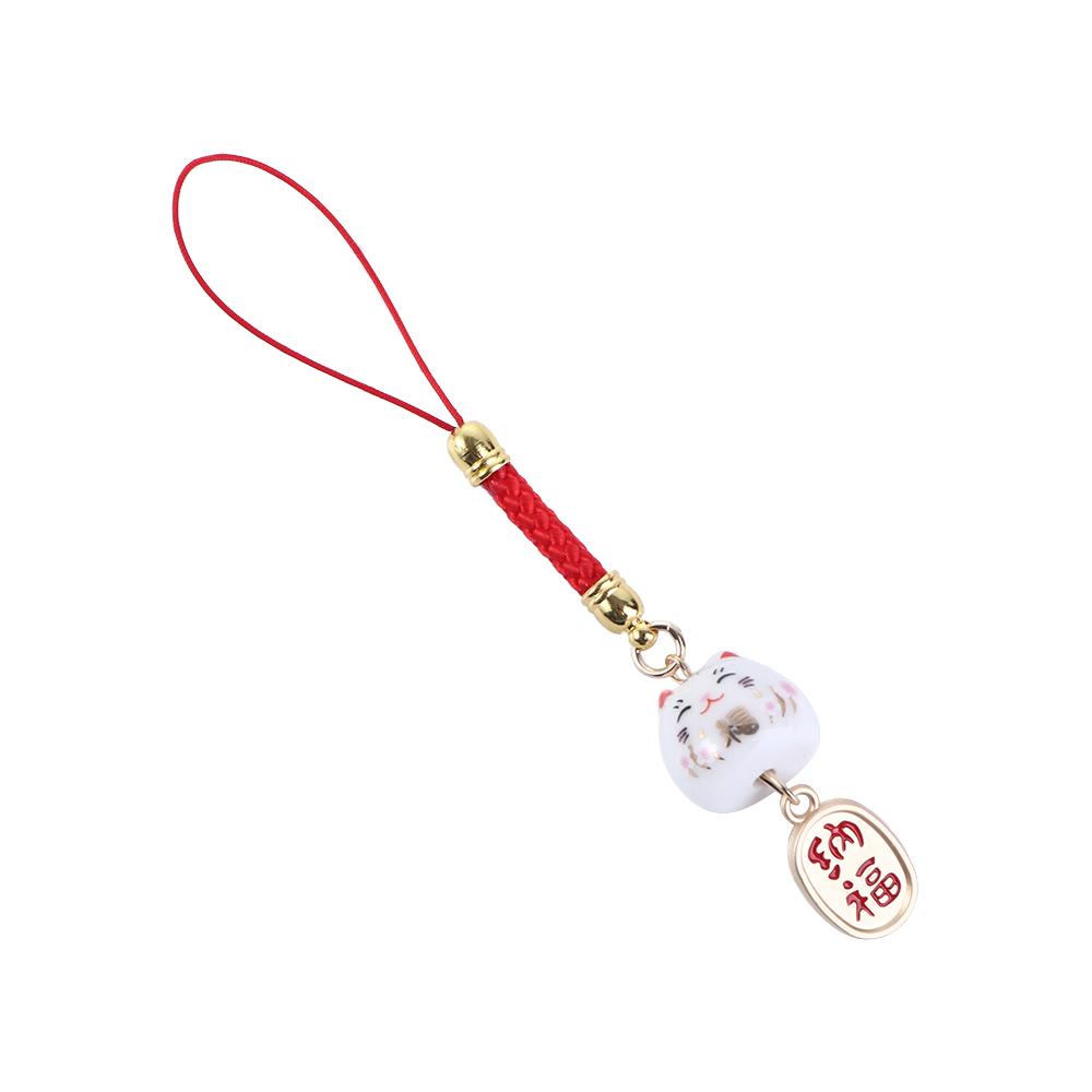 Keychain Good Luck Phone Pendant Bag Pendant Phone Charm Lucky Cat Lanyard Mobile Phone Straps Phone Lanyards Phone Hang Rope