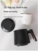 Wooden Handle Ceramic Filtered Tea Cup with Gift Box