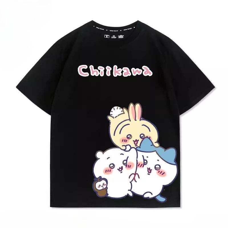 Cute Cartoon Printed Men's and Women's T-shirts for Outdoor Street Leisure, Fashion, Sports, Harajuku Children's Short Sleeves