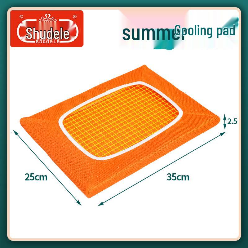 Almofada de Cadeira de Verão Respirável em Malha com Estrutura de Madeira