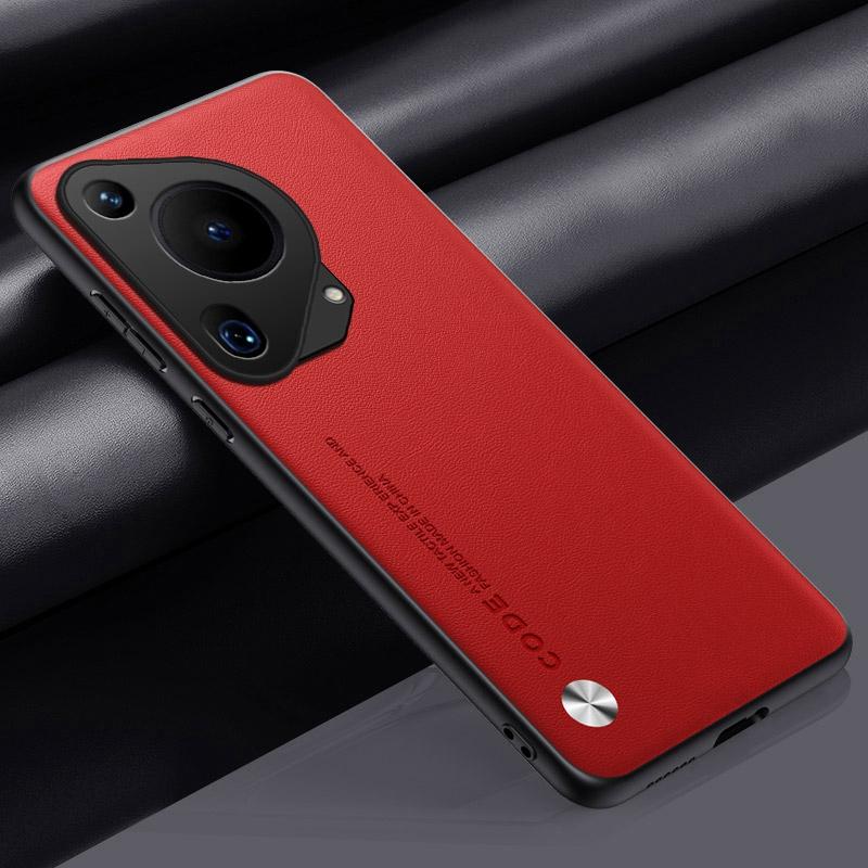 

Обычный чехол из искусственной кожи для Huawei Pura 70 Ultra, матовый силиконовый противоударный защитный чехол с мягким краем для телефона Huawei Pura 70 Pro Plus 70pro+ Pura 70 красный