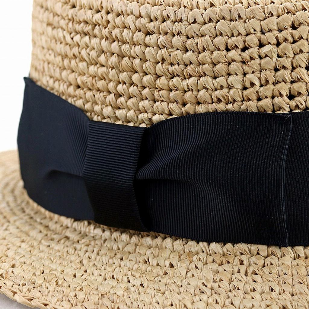 Pălărie de cățărat din rafie, pălărie de cățărat din paie, tip SOX, natural, XL, bej, pentru bărbați, pentru femei, primăvară/vară (Aproximativ. 61cm)