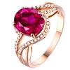 Elegant and Minimalist Socialite 2-carat Tourmaline Red Ring with Multiple Luxurious Diamond Studded Rings 2026