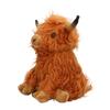 Simulation Highland Cow Plush Toy Lifelike Cute Soft Stuffed Animal Doll for Gifts Decoration 9.1in
