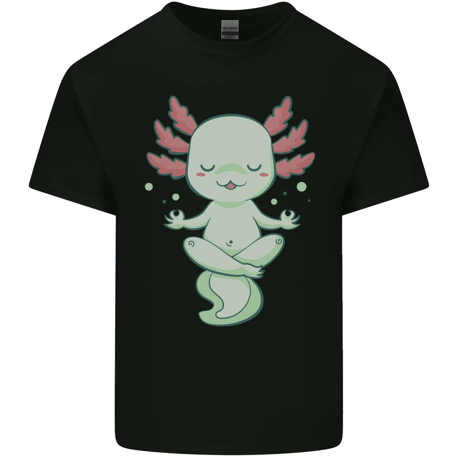 Meditating Axolotl Yoga Spiritual Kids T-Shirt Childrens S