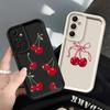 Handyhülle für Samsung Galaxy A55 A52 A33 Hüllen A24 A15 A12 A23 A22 5G A54 A52s A53 A14 funda Abdeckung Cartoon Einfache Kirschfrucht