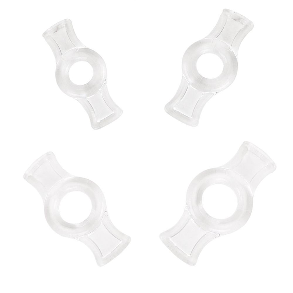 Male 4pcs 1 Set Penis Lock Cock Ring Bondage Penis Erection Ring Delay Ejaculation Enlargement Ball Stretcher