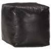 Day and Night - Day and Night Black Pouf 40x40x40 Cm Genuine Goat Leather