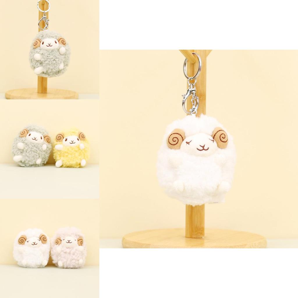 Cute Cartoon Sheep Plush Keychain Soft Stuffed Animal Doll Couple Gift