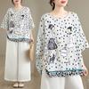 DIMANAF 2026 Plus Size New T-Shirt Tees Women Print Loose Casual Casual Lady Tops Shirts Oversize Summer