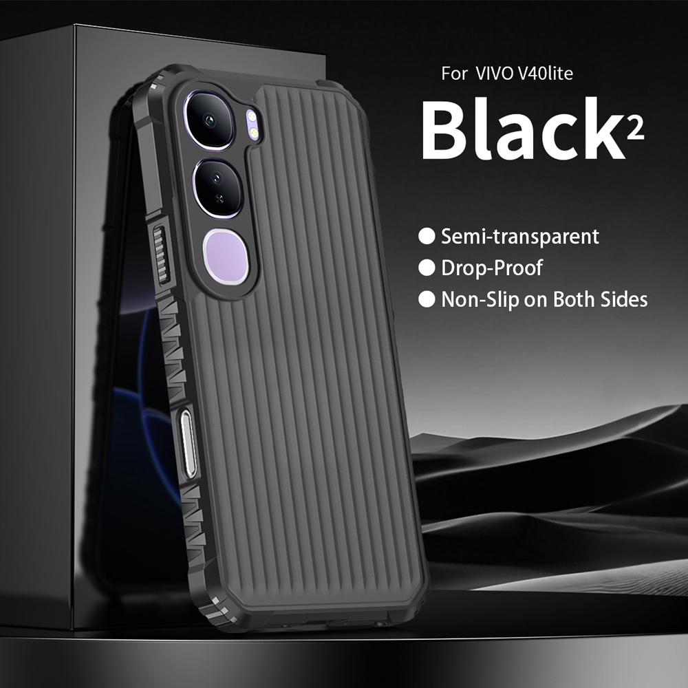 KEYSION Heavy Duty Shockproof Phone Case for VIVO V40 SE 80W V40 Lite Soft Silicone+PC Translucent Matte Back Cover for VIVO Y19S Pro Y200 5G