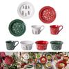 1PC Christmas Dinnerware Round Ceramic for Dining Room Indoor Dinner Party