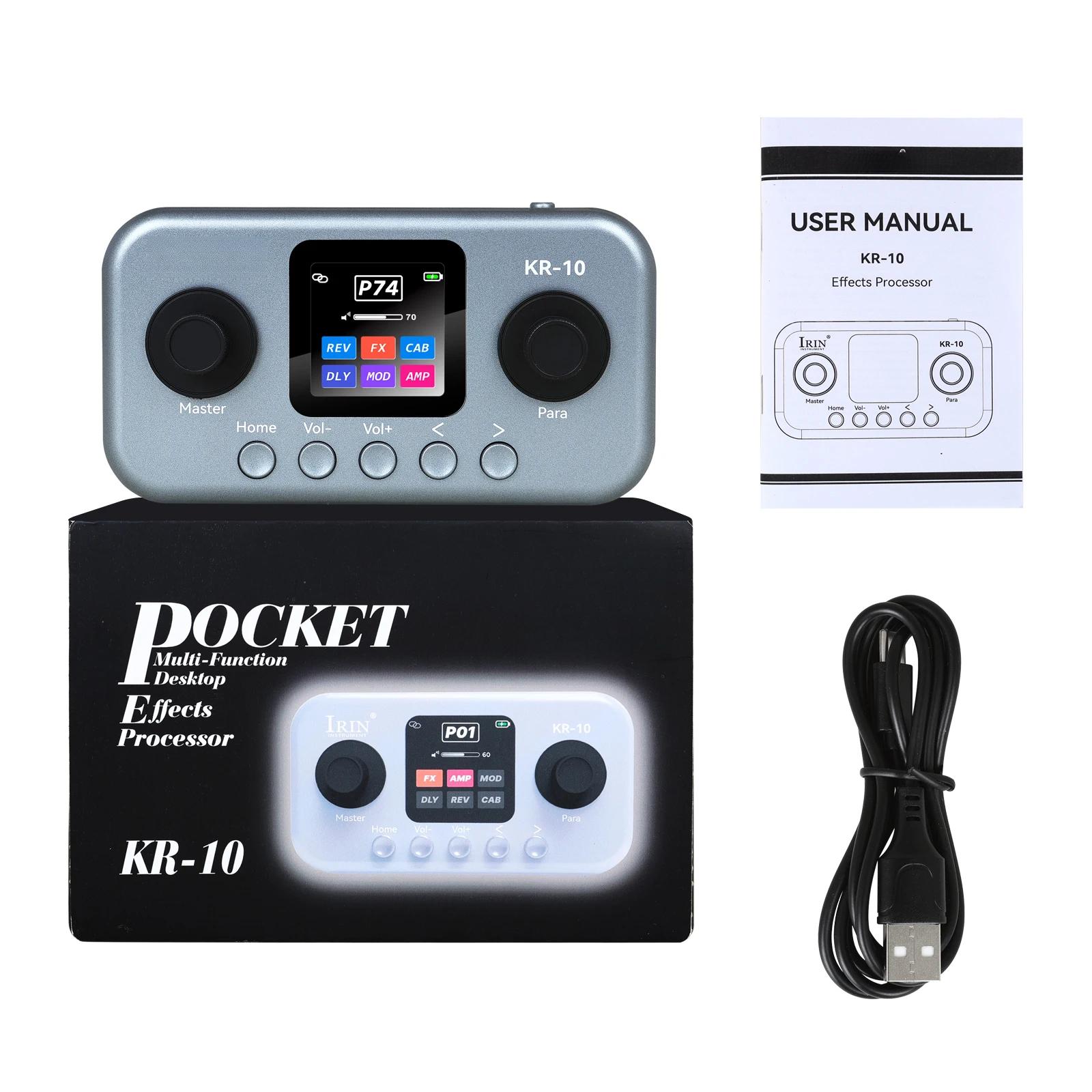 Настольный гитарный процессор мультиэффектов для гитары и бас-гитары – 80 пресетов, 6 модулей эффектов, портативная педаль эффектов