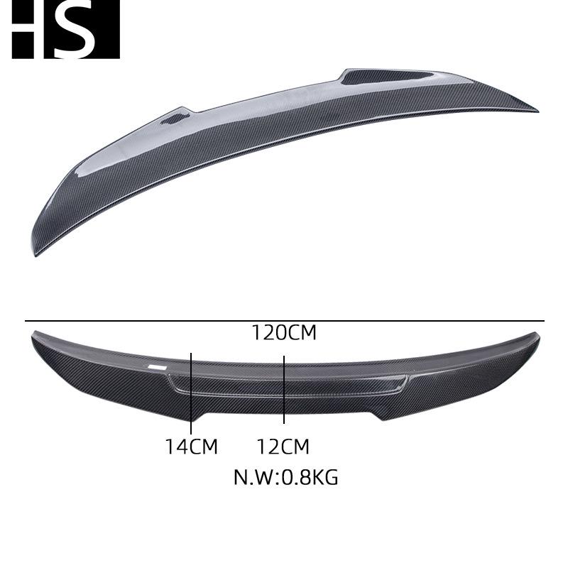 Compatible with 05-12 BMW E90 M3 Sedan PSM Style Carbon Fiber Rear Wing Spoiler