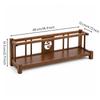 Wooden Display Rack Traditional Tea Table Organizer Decorative Set for Meditation Room