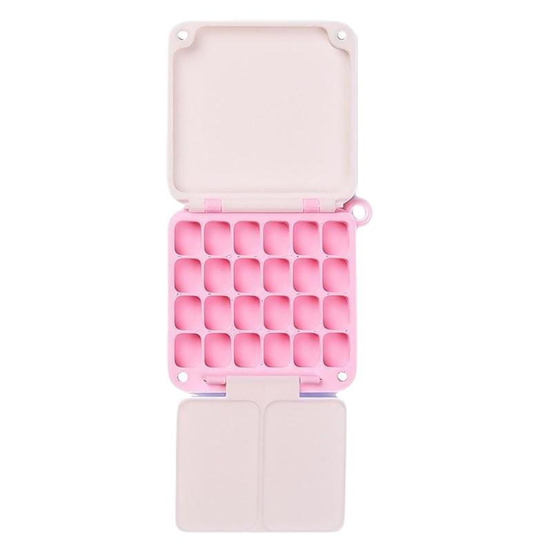 

Watercolor Box with Lid Watercolor Pans for Travel Painting Empty Watercolor Tins Box with Pans Watercolor Paint Palette рожевий