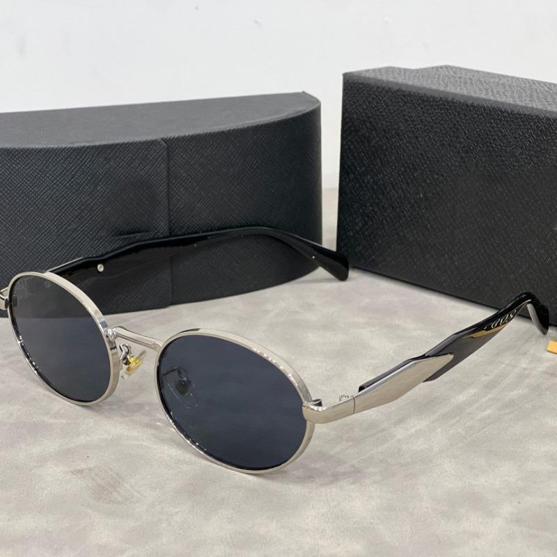 Retro Fashion Metal Round Frame Sunglasses Unisex Street Snap Slimming Large Face Women's Men's Popular Sun Glasses