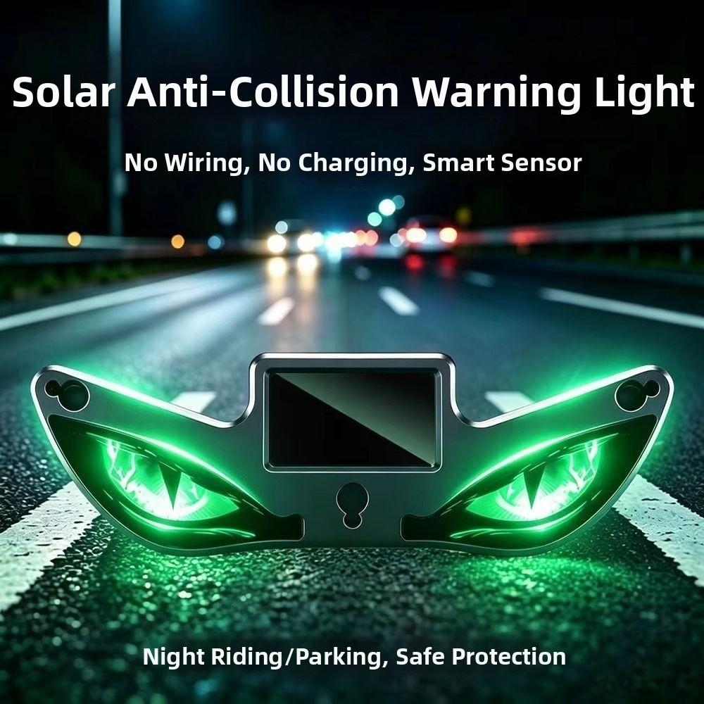 Solar Car Warning Light Suction Cup Evil Eye Light New Vehicle Safety Light