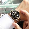 Men's Green Submariner Quartz Sport Watch, Steel Band, Date Feature, Luminous, Waterproof, Student, Rotating Bezel.