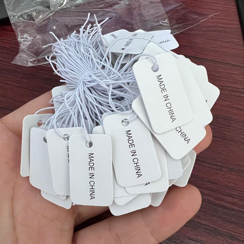 Kraft Paper Hanging Price Tag with String - Thick, Blank Handwrite Label Card