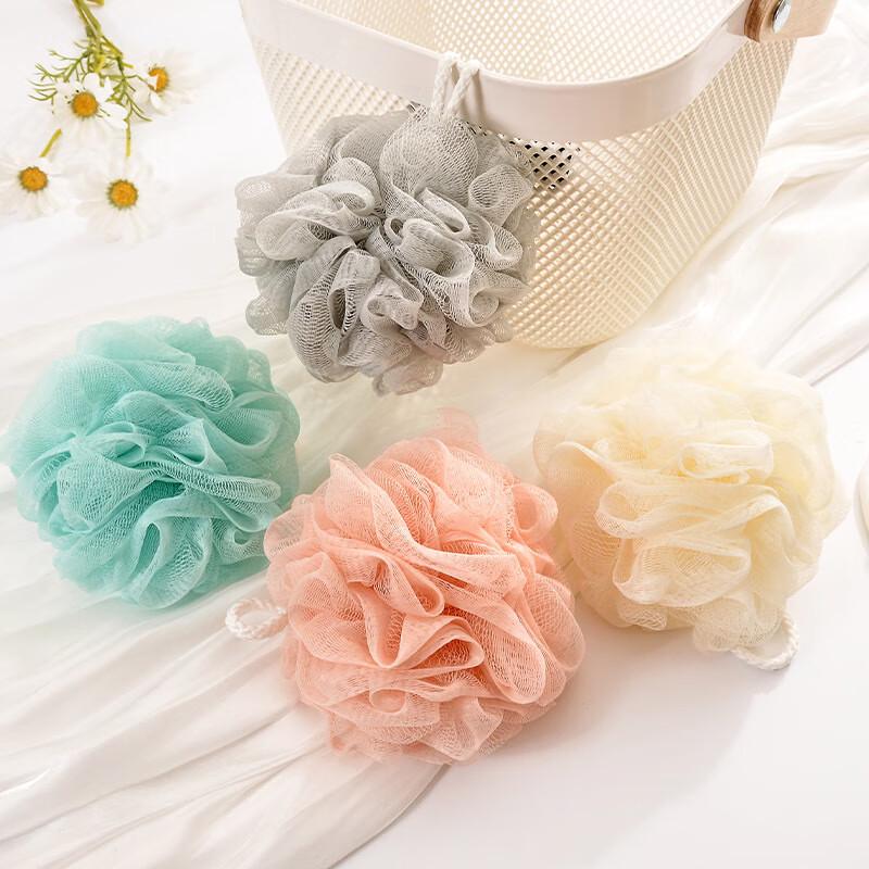 Solid Color Bath Pouf