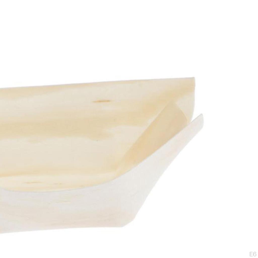 100 Pieces Disposable Sashimi Plate, Boat Food Container Desserts Appetizer Japanese Multipurpose