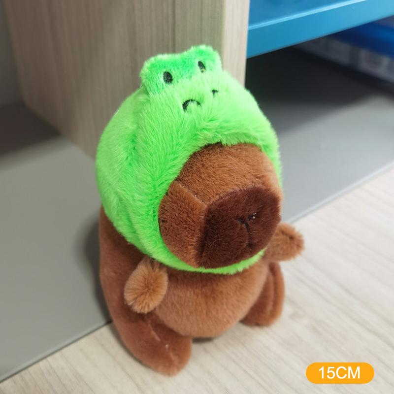 Cute Plush Capybara Keychain Cartoon Animals Toy Stuffed Soft Doll Plush Gift Kid Toys Doll Bag Hanging Ornaments Car Pendant