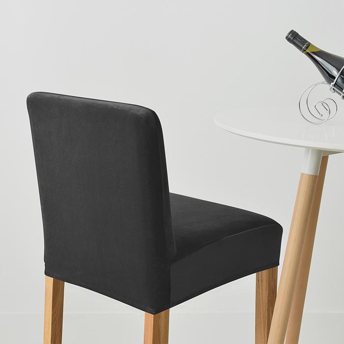 Cover For Bar Stool, Velvet, Black