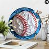 Baseball Metallschild 8x8 Zoll Sportfan Geschenk Heim Büro Dekor
