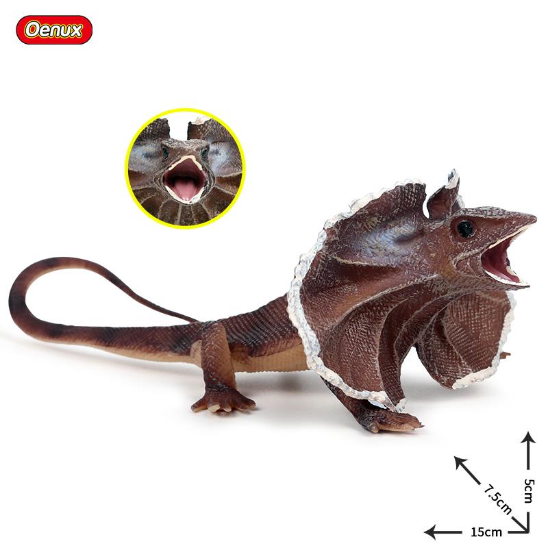 Oenux New Simulation Wild Reptile Animals Action Figures Lizard Model Figurines Kids Education Congnitive Scene Decoration Toy