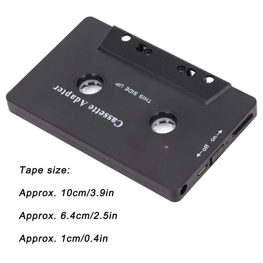 Auto-Tablet-Kassettenadapter, Rauschunterdrückung, Stereo-HiFi-Kassetten-Aux-Receiver mit BT5.0 für Mobiltelefon, Tablet, MP3-Player, Autoradio, Headset