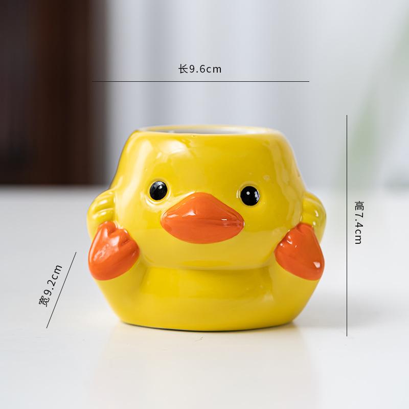 Cartoon Multifunction Ceramic Succulent Planter Cute Animal Cactus Potted Plant Gardening Creative Flower Pot Garden Decoration