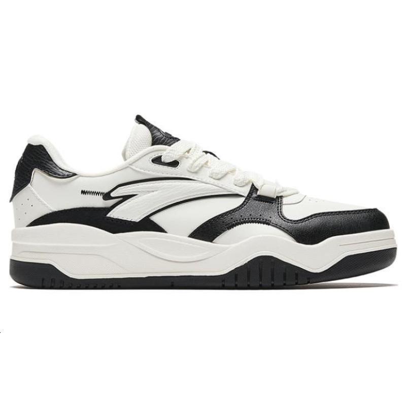 Anta Wave Shoe Comfortable Cushioning Low top Skateboard Shoes Women's Black White Sneakers 922348003-2