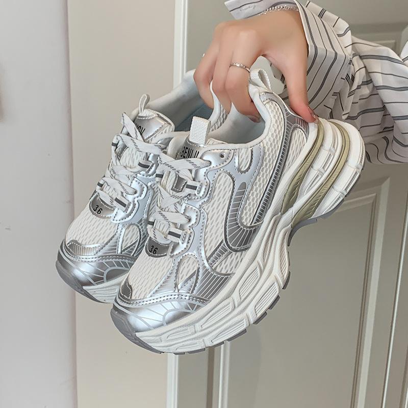 ins Korean version of the new dad shoes for women 2025 autumn student sports running shoes casual platform heightening shoes BL01