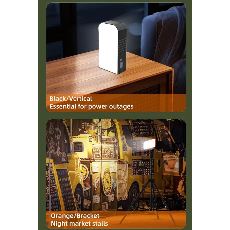 1000LM Faltbare LED Campinglampe, Solar-/USB-wiederaufladbar - Powerbank, Wasserdicht, Haken für Außenarbeiten, Notfall, Nachtfischen