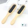 Natural Wood Comb Steel Metal Hair Brush Portable Wooden Air Cushion Comb Scalp Detangler Hair Comb Salon Styling Hair Tools