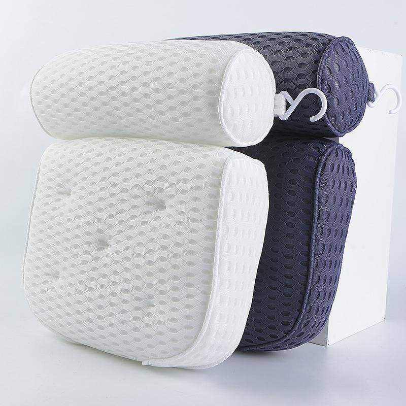 Luxury Spa Bath Pillow Cushion Premium Waterproof 4D Mesh Neck Back Comfortable
