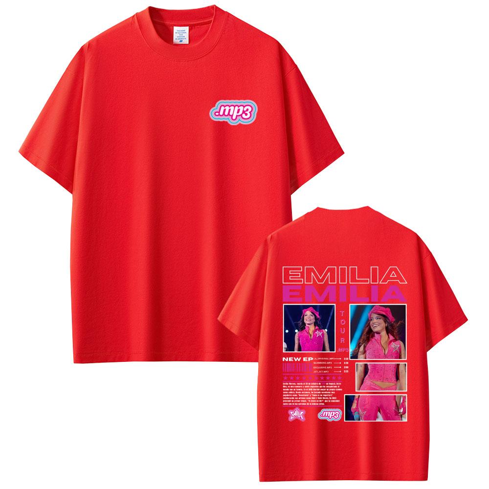 Emilia Mernes MP3 Tour Graphic Tshirt Male Fashion Aesthetic T Shirts Unisex Women Vintage Casual Oversized Crewneck Tshirt Tops