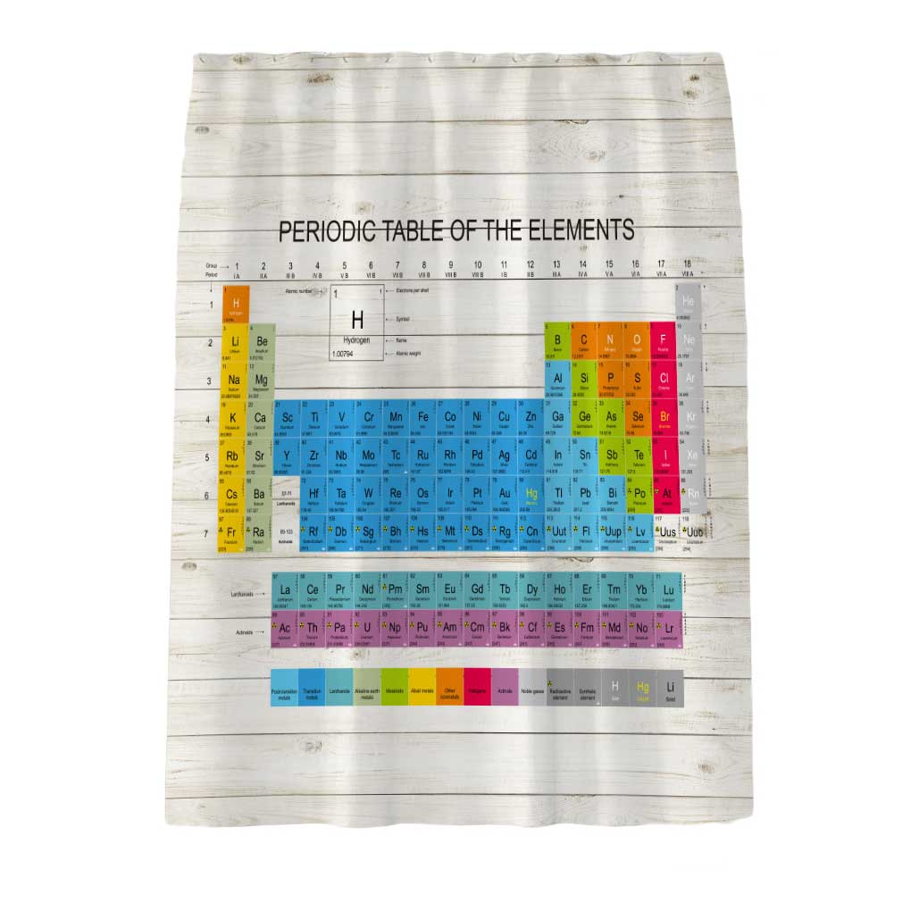 Periodic Table of Elements Shower Curtain Waterproof Home Hotel Bath Screen Bathroom Bathtub Toilet Educational Decorative Drape