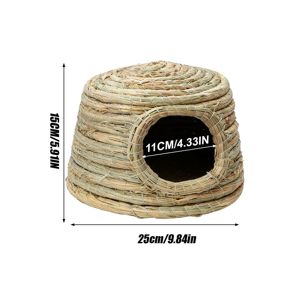 Bunny House Indoor Hand-Woven Nest Shelter Breathable Indoor Bunny House For Pet Hamster Chicken Home Cats Outdoor Small Animal