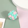Plush Cat Toy Ball with Built-in Bell Soft Macaron Balls Bite-Resistant Cat Chew Toys for Indoor Cats and Kittens