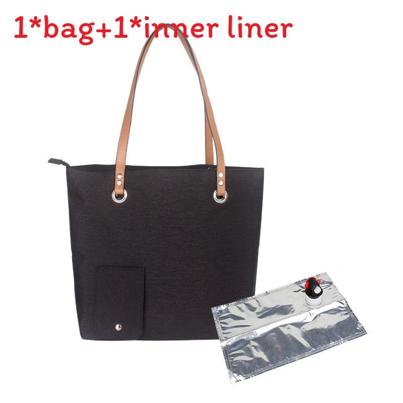 

Christmas Wine Carrier With Insulated Oxford Fabric For Outdoor Camping And Beach Picnics 1 Inner Liner