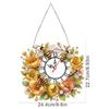 2D Flat DIY Acrylic Special Shape Diamond Painting Ornament with Clock Function 5D Hanging Clock Art Craft for Home Decoration